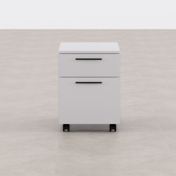 1 Çekmece 1 Kapaklı Hareketli Keson Beyaz