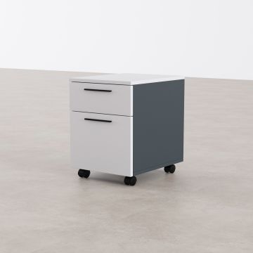 1 Çekmece 1 Kapaklı Hareketli Keson Beyaz