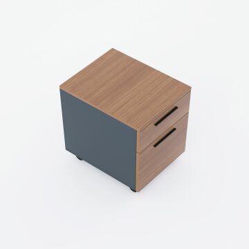 1 Çekmece 1 Kapaklı Hareketli Keson Ceviz