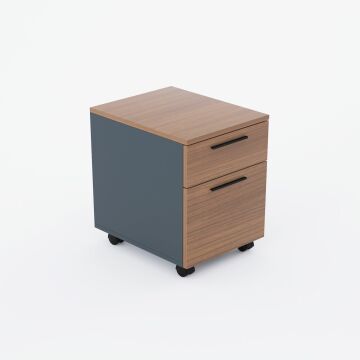 1 Çekmece 1 Kapaklı Hareketli Keson Ceviz