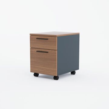 1 Çekmece 1 Kapaklı Hareketli Keson Ceviz