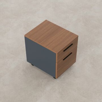 1 Çekmece 1 Kapaklı Hareketli Keson Ceviz