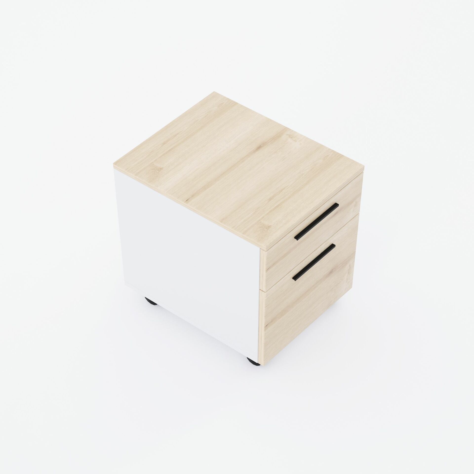 1 Çekmece 1 Kapaklı Hareketli Keson Meşe