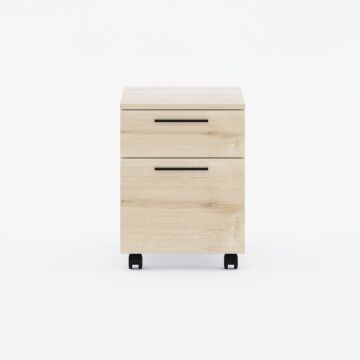 1 Çekmece 1 Kapaklı Hareketli Keson Meşe