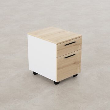 1 Çekmece 1 Kapaklı Hareketli Keson Meşe