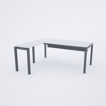 Cube 40 Etajerli Çalışma Masası Beyaz - 200x80