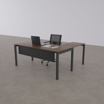 Cube 40 Etajerli Çalışma Masası Ceviz - 140x80