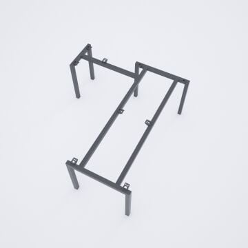 Cube 40 Etajerli Çalışma Masası Ceviz - 180x80