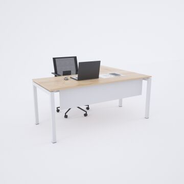 Cube 40 Etajerli Çalışma Masası Meşe - 140x80