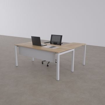 Cube 40 Etajerli Çalışma Masası Meşe - 160x80