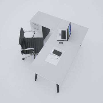 Nova Keson Etajerli Çalışma Masası 140x80 - Beyaz