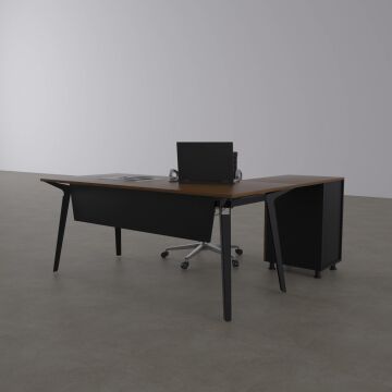 Nova Keson Etajerli Çalışma Masası 140x80 - Ceviz