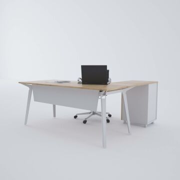 Nova Keson Etajerli Çalışma Masası 140x80 - Meşe