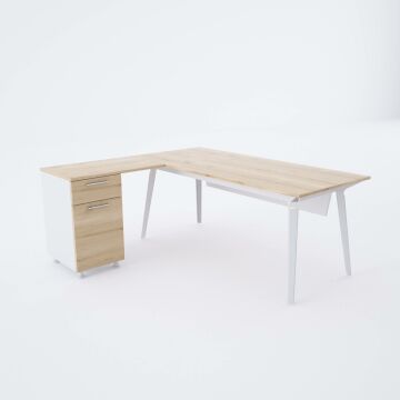 Nova Keson Etajerli Çalışma Masası 140x80 - Meşe