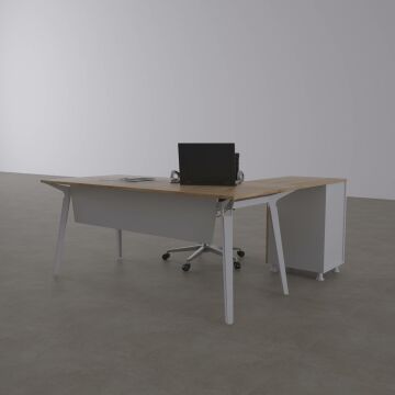 Nova Keson Etajerli Çalışma Masası 140x80 - Meşe