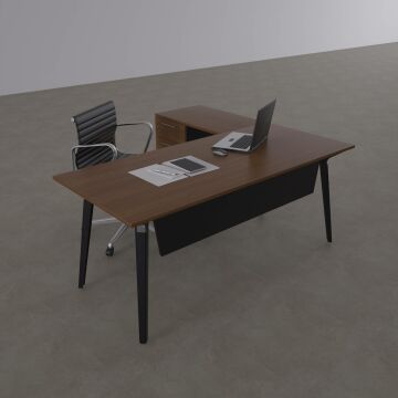 Nova Keson Etajerli Çalışma Masası 160x80 - Ceviz