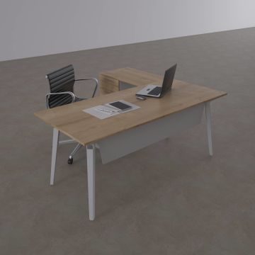 Nova Keson Etajerli Çalışma Masası 160x80 - Meşe