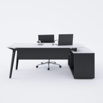 Nova 160cm Alt Etajerli Çalışma Masası 160x80 - Beyaz