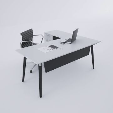 Nova Keson Etajerli Çalışma Masası 180x80 - Beyaz