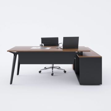 Nova 160cm Alt Etajerli Çalışma Masası 160x80 - Ceviz