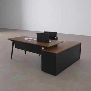 Nova 160cm Alt Etajerli Çalışma Masası 160x80 - Ceviz