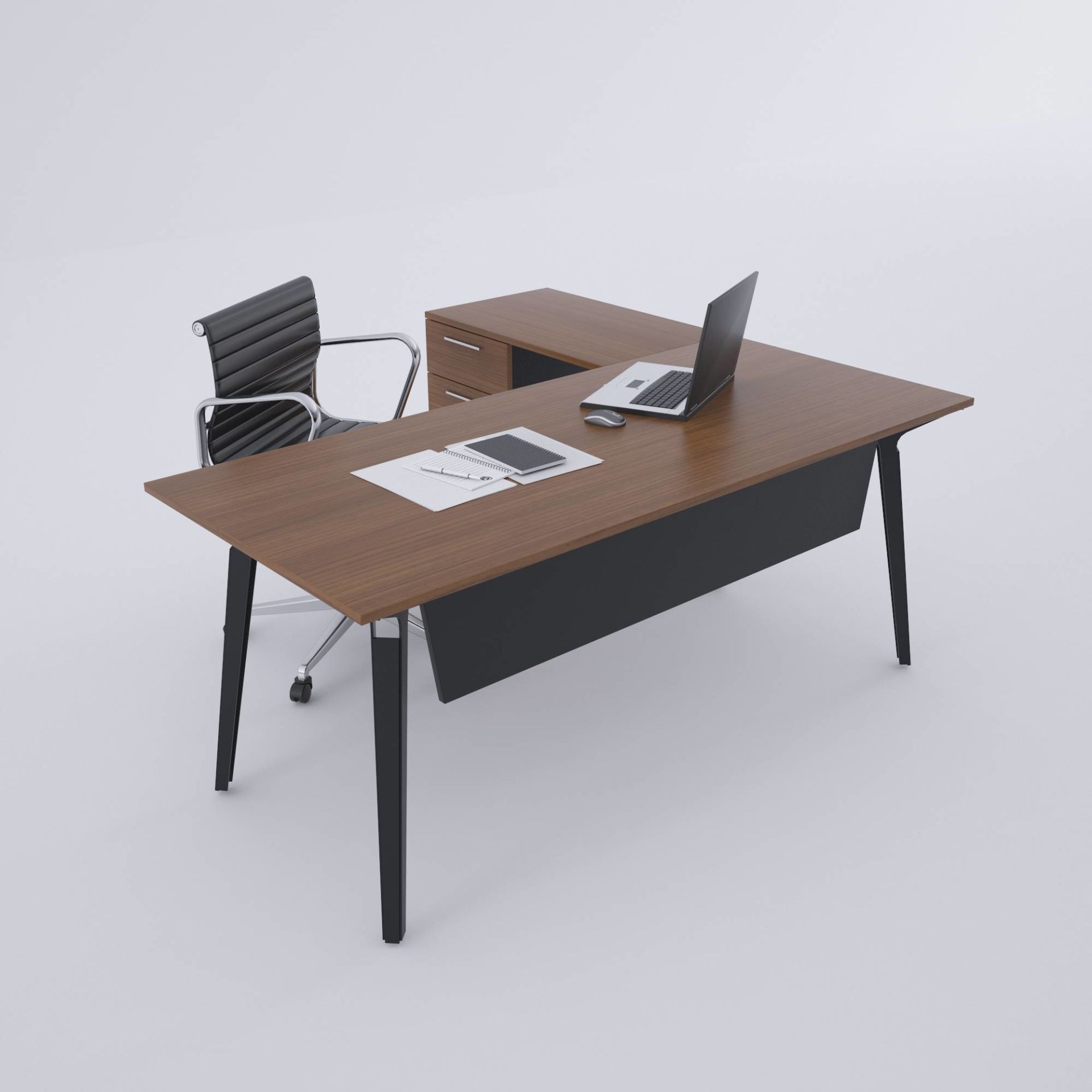 Nova Keson Etajerli Çalışma Masası 180x80 - Ceviz