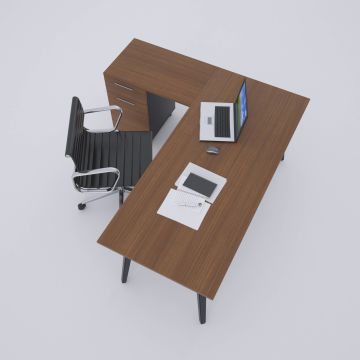 Nova Keson Etajerli Çalışma Masası 180x80 - Ceviz