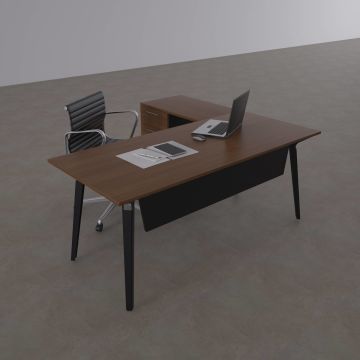 Nova Keson Etajerli Çalışma Masası 180x80 - Ceviz