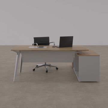 Nova 160cm Alt Etajerli Çalışma Masası 160x80 - Meşe