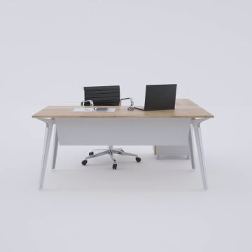 Nova Keson Etajerli Çalışma Masası 180x80 - Meşe