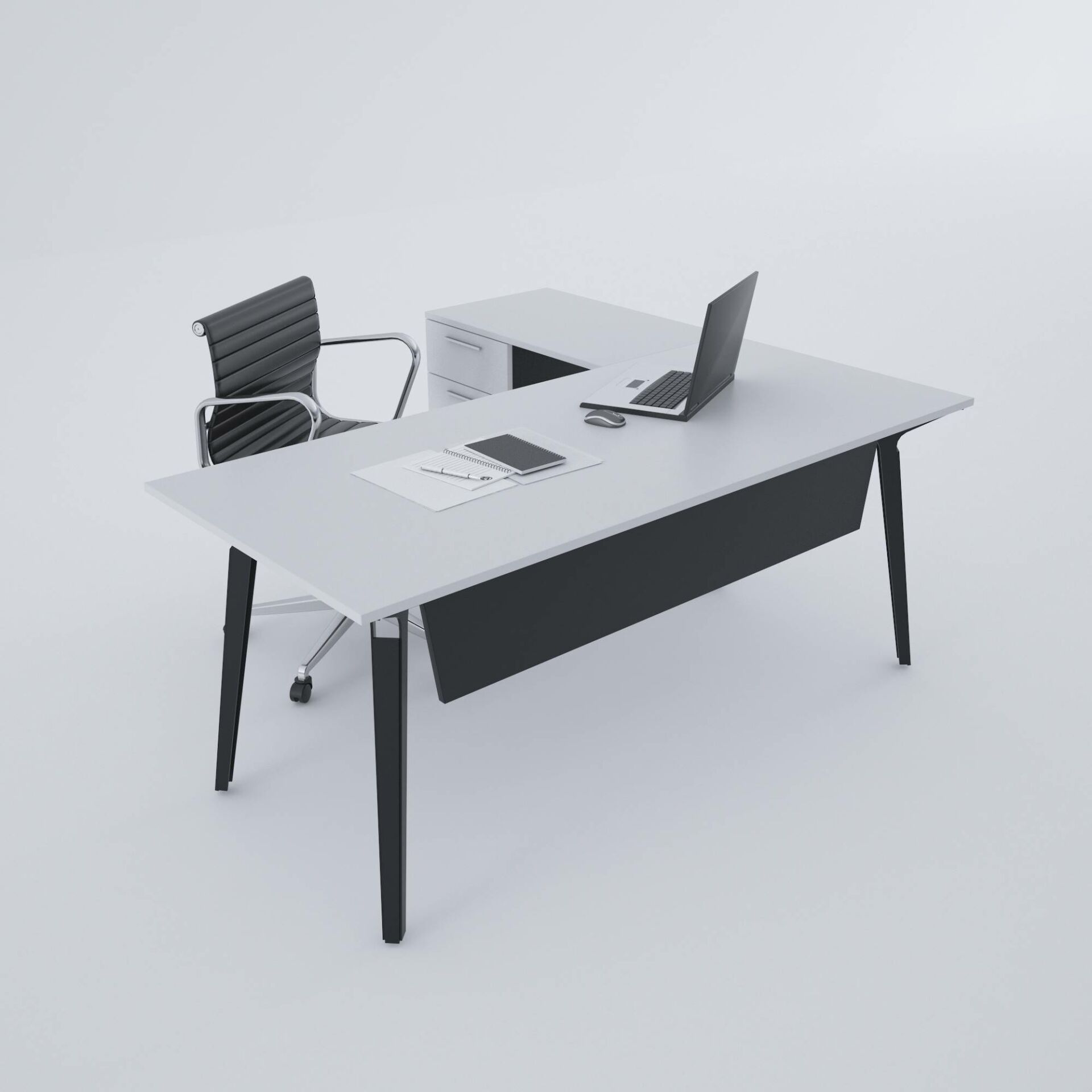 Nova Keson Etajerli Çalışma Masası 200x80 - Beyaz