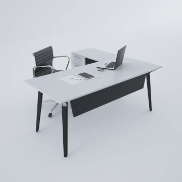 Nova Keson Etajerli Çalışma Masası 200x80 - Beyaz