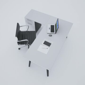 Nova Keson Etajerli Çalışma Masası 200x80 - Beyaz