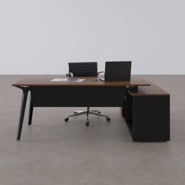 Nova 160cm Alt Etajerli Çalışma Masası 180x80 - Ceviz