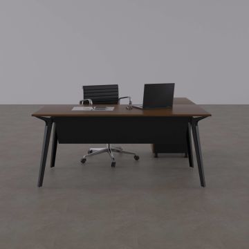 Nova Keson Etajerli Çalışma Masası 200x80 - Ceviz