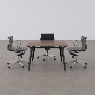 Nova Kare Toplantı Masası S 90x90 - Ceviz