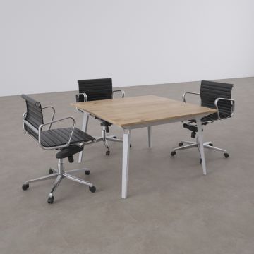 Nova Kare Toplantı Masası S 90x90 - Meşe