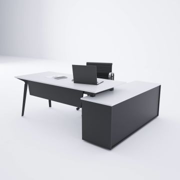 Nova 160cm Alt Etajerli Çalışma Masası 200x80 - Beyaz