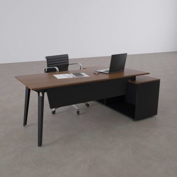 Nova 160cm Alt Etajerli Çalışma Masası 200x80 - Ceviz