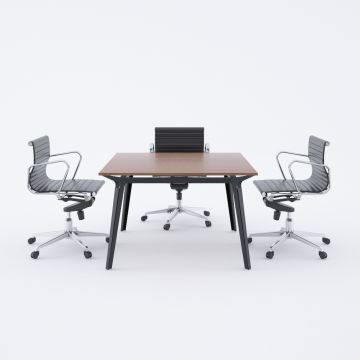 Nova Kare Toplantı Masası S 100x100 - Ceviz