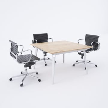 Nova Kare Toplantı Masası S 100x100 - Meşe