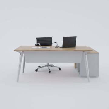 Nova 120cm Alt Etajerli Çalışma Masası 120x80 - Meşe