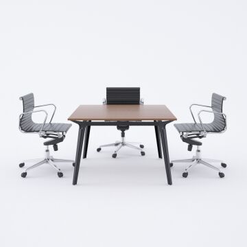 Nova Kare Toplantı Masası S 110x110 - Ceviz