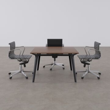 Nova Kare Toplantı Masası S 110x110 - Ceviz