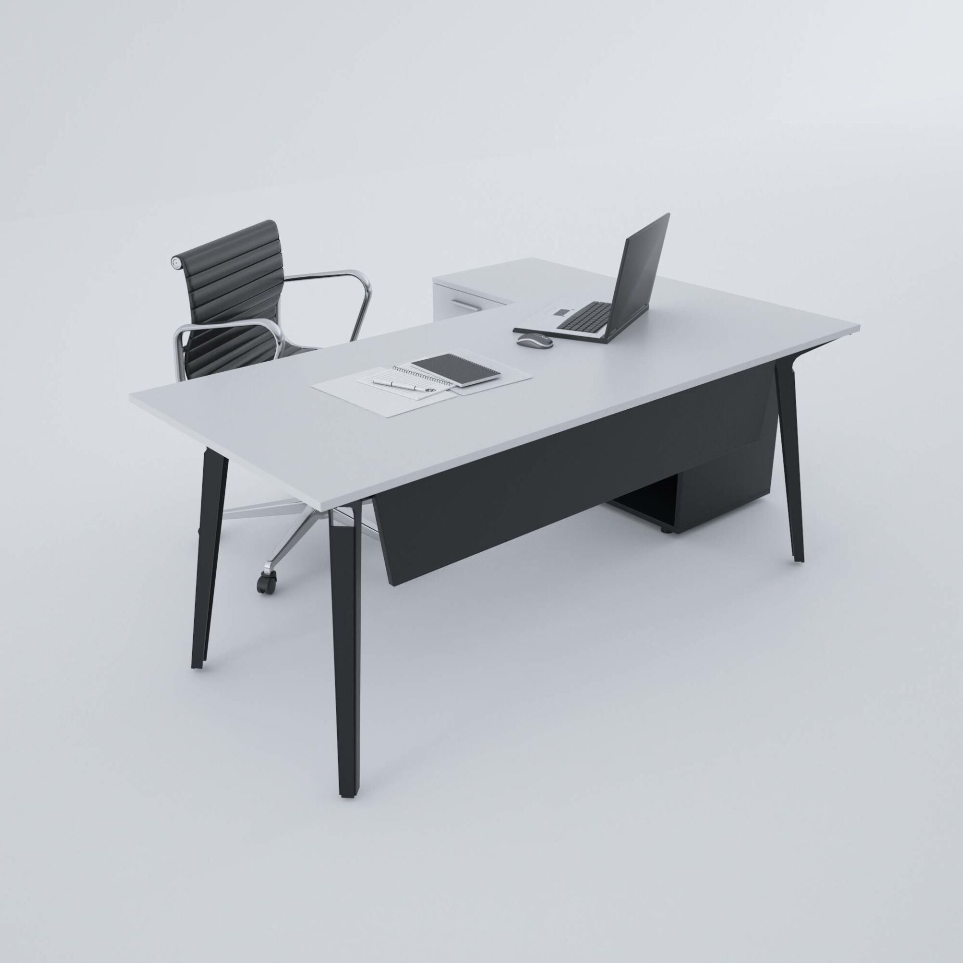 Nova 120cm Alt Etajerli Çalışma Masası 140x80 - Beyaz