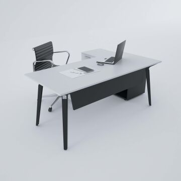 Nova 120cm Alt Etajerli Çalışma Masası 140x80 - Beyaz