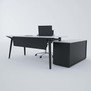 Nova 120cm Alt Etajerli Çalışma Masası 140x80 - Beyaz