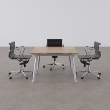 Nova Kare Toplantı Masası S 110x110 - Meşe