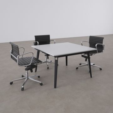 Nova Kare Toplantı Masası S 120x120 - Beyaz