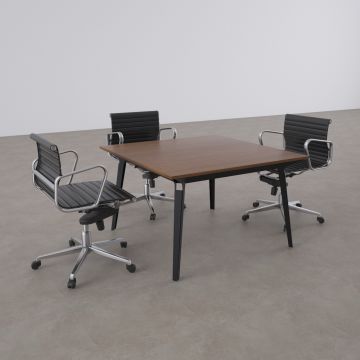 Nova Kare Toplantı Masası S 120x120 - Ceviz